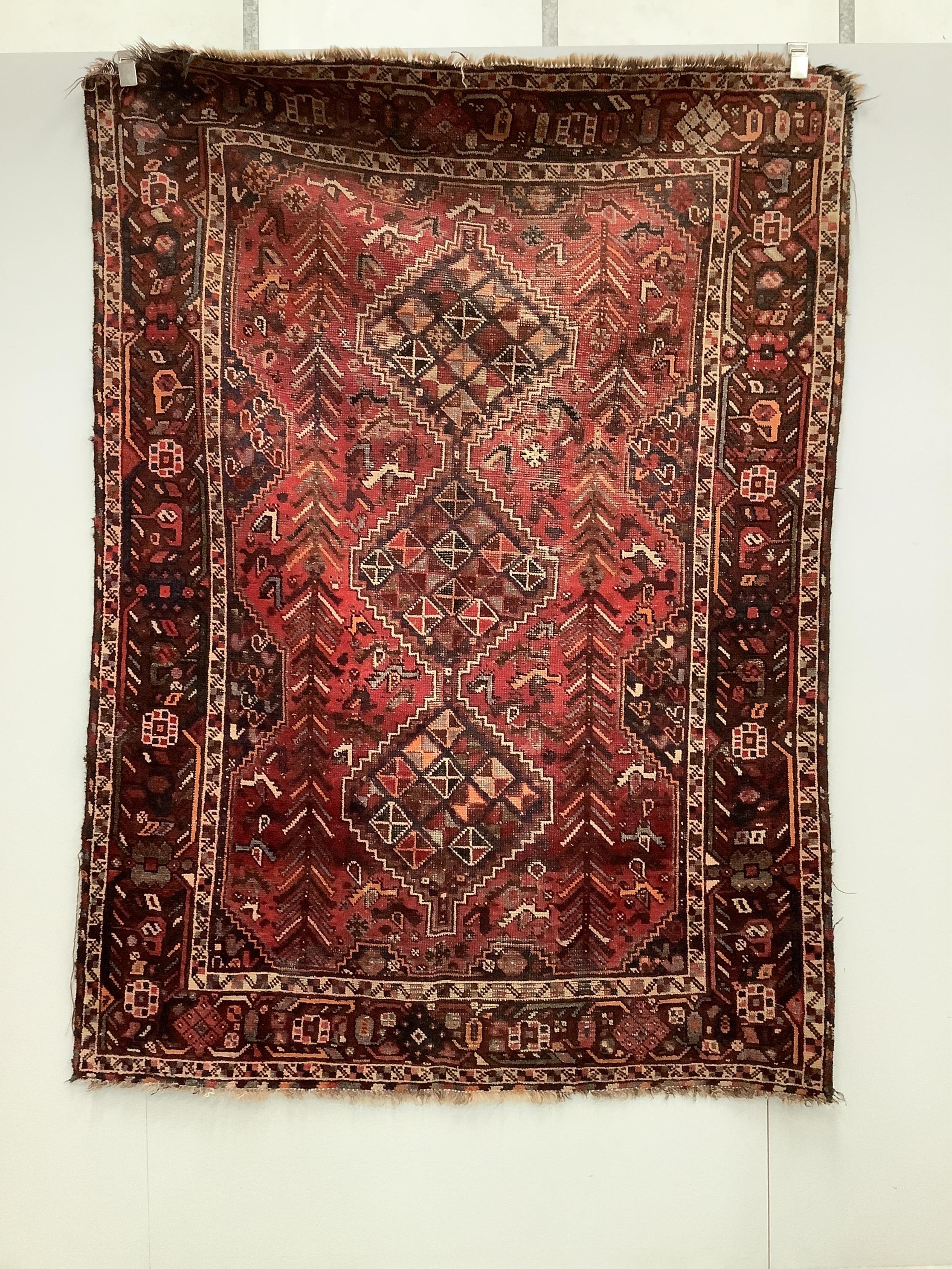 Two Caucasian rugs, larger approximately 240 x 110cm